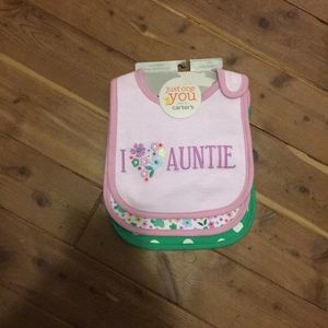 Set of three teething bibs